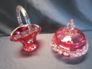 Crystal Basket & Bowl