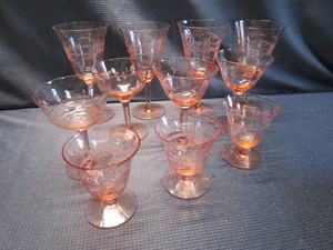 Pink Depression Stemware