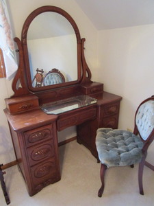 Antique Dressing Vanity & Chair