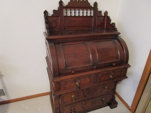 Antique Barrel Roll Top Desk