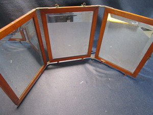 Antique Tri-Fold Dressing Mirror