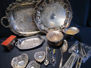Plated, Sterling Heart Dishes