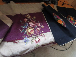 Cross Stitched Seat Covers