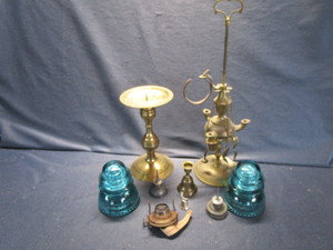 Candle Holder, Insulators, Mini Oil Cans