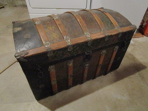 Antique Camelback Trunk