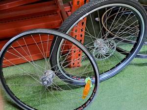 lot 904 image: Lot of (2) Power Circle Bike Wheels 26x1.75