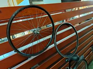 lot 905 image: Power Circle 26 Front Bike Wheel with Spare Outer Rim