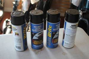 lot 371B image: Lot of (4) Bike Brite Helmet Liner Refresher Aerosol Cans (New)