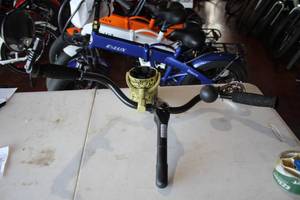 lot 384 image: Handlebars with Cup Holder and Cup, Horn, Bell