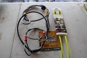 lot 567 image: Lot of (4) Bike Accessories - Locking Cables (x2), Combination Lock, Security Ties
