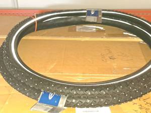 lot 990 image: Lot of (2) Schwalbe Marathon Winter Studded Bike Tires 28x2.0 (New)
