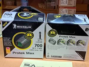 lot 1046 image: Lot of (2) Michelin Protek Max Bike Tubes 700x32-42mm
