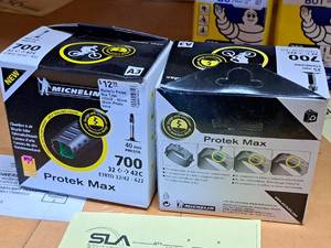 lot 1045 image: Lot of (2) Michelin Protek Max Bike Tubes 700x32-42mm