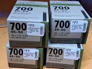 lot 1023 image: Lot of (4) Teravail Standard Bike Tubes 700x45-50mm(29x1.75-2.00)