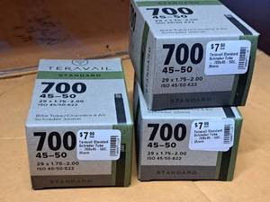 lot 1024 image: Lot of (3) Teravail Standard Bike Tubes 700x45-50mm(29x1.75-2.00)