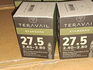 lot 1078 image: Lot of (2) Teravail Standard 27.5(2.40-2.80) Bike Tubes