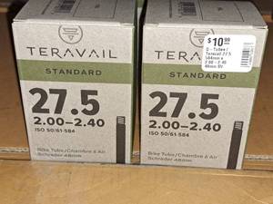 lot 1080 image: Lot of (2) Teravail Standard 27.5(2.00-2.40) Bike Tubes