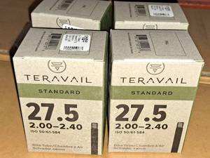 lot 1081 image: Lot of (4) Teravail Standard 27.5(2.00-2.40) Bike Tubes