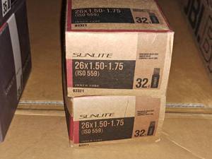 lot 1114 image: Lot of (2) Sunlite Bike Tubes 26x1.50-1.75