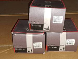 lot 1115 image: Lot of (3) Sunlite Utili-T Bike Tubes 26x3.5-4.0
