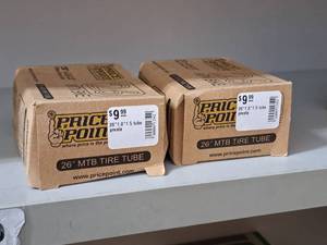 lot 1166 image: Lot of (2) Price Point 26 MTB Bike Tubes