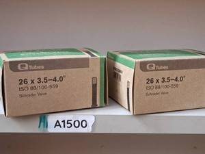 lot 1141 image: Lot of (2) Q Tubes Bike Tubes 26x3.50-4.0