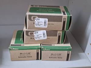 lot 1157 image: Lot of (4) Q Tubes Bike Tubes 26x1-1.25