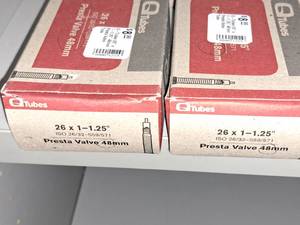 lot 1159 image: Lot of (2) Q Tubes Bike Tubes 26x1-1.25