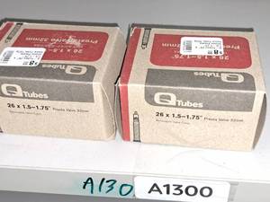 lot 1162 image: Lot of (2) Q Tubes Bike Tubes 26x1.5-1.75