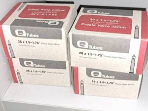 lot 1161 image: Lot of (4) Q Tubes Bike Tubes 26x1.5-1.75