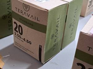 lot 1203 image: Lot of (2) Teravail Standard Bike Tubes 20x3.5-4.5