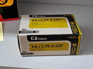 lot 1218 image: Lot of (1) Q Tubes Bike Tube 14x1.75-2.125