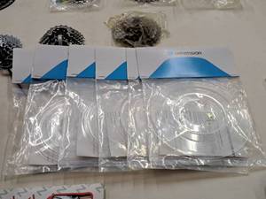 lot 1270 image: Lot of (6) Dimension FW4635 Plastic 30-34T 3-Hook 36-Hole Free Hub Spoke Protectors