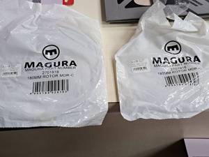 lot 1279 image: Lot of (2) Magura MDR-C 180mm Disc Rotor