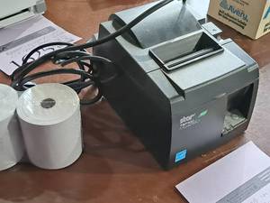 lot 1626 image: Star TSP100 futurePRINT Receipt Printer with Two Spools of Receipt Paper