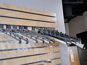 lot 1712 image: Lot of (12) Slat Wall Clothes Hanger Brackets