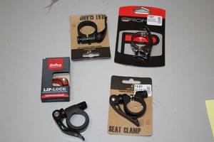 lot 839 image: Lot of (5) Assorted Seatpost Clamps