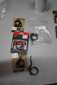 lot 840 image: Lot of (5) Assorted Seatpost Clamps
