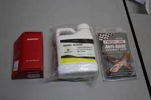 lot 854 image: Lot of (3) Bike Accessories - Sram Bottom Bracket, Royal Blood Disc Brake Fluid16-oz, Finish Line Anti-Sieze Assembly Lube