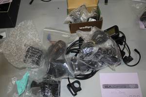 lot 1446 image: Lot of  Misc. Bike Parts - Displays, Cables, Wellgo and more