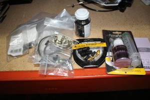 lot 1374 image: Lot of (12) Brake Parts and Accessories - Brake Mineral Oil Kit, Jagwire Mountain Pro Hydro, Sunlite Cable Ferrules, and more