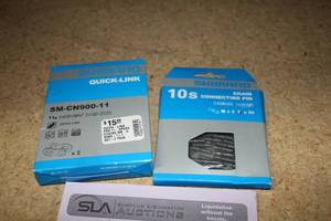 lot 1332 image: Shimano Quick-Link 11-speed 2-pair (x1) and Chain Connecting Pin 10s