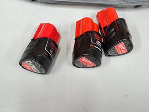 lot 1859 image: Lot of (3) Milwaukee 12V 2.0Ah Cordless Batteries