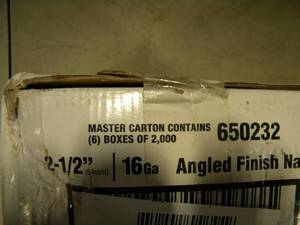 lot 126 image: Passlode 2 12 16ga Angled Finish Nails (6 Total Boxes)