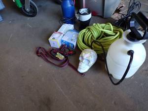 lot 106 image: Miscellaneous Lot of Sprayers, Hoses, Pumps, Straps and More