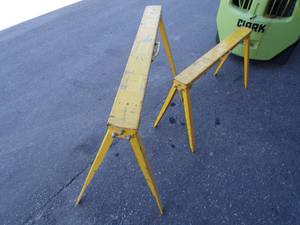 lot 108 image: Pair of Heavy-Duty Steel Work Horses (Adjustable)