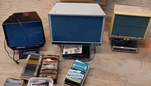 lot 73 image: Three Microfish Viewers with Dozens of Assorted Slides
