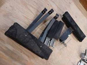 lot 109 image: Black Carpeted Boat Trailer Load Guides
