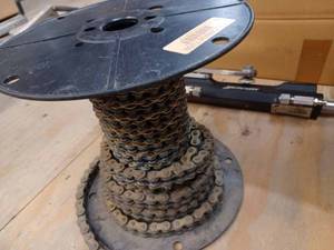 lot 112 image: Partial Spool of New Roller Chain