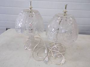 Pair of Glass Lamps